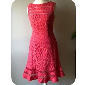 Size 8 pinkish red lace dress